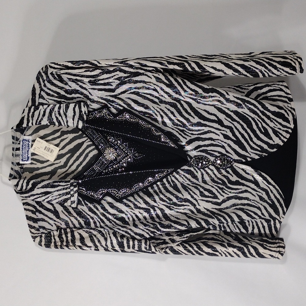 NWT Kokomo Zebra Rhinestone Jacket size Large